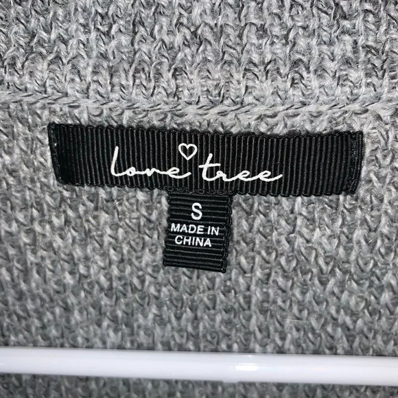 Love Tree Mal Notched Lapel Open Front Cardigan Size Small - Picture 3 of 6